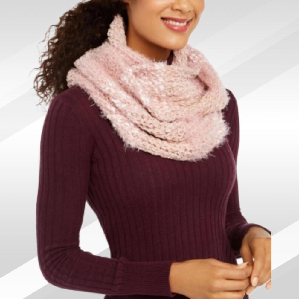 2/$30 INC International Concepts Blush Mixed-Yarns Loop Scarf One Size